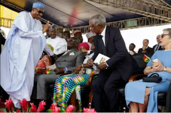 Photos of President Buhari at the Inauguration of Ghanaian president